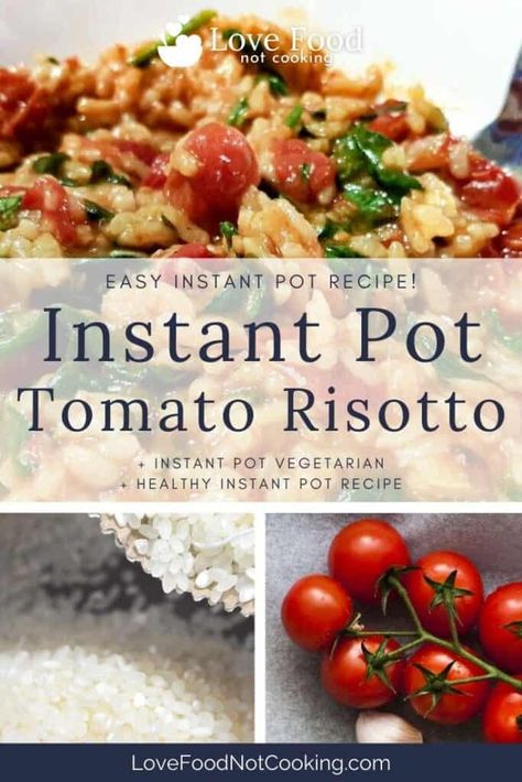 Chicken And Pumpkin Risotto, Risotto Instant Pot, Summer Risotto, Tomato Risotto Recipes, Risotto Recipes Easy, Vegan Risotto, Tomato Risotto, Vegan Instant Pot Recipes, Pumpkin Risotto