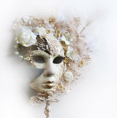 Elven Design, Lace Masquerade Mask, Mask Flower, Haute Couture Wedding, Lace Masquerade Masks, Carnival Fashion, Indian Wedding Cards, Venetian Mask, Flower Headpiece