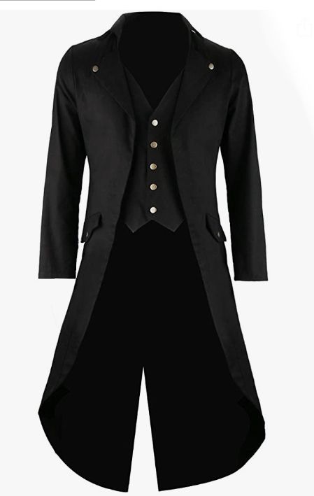 Steampunk Tailcoat, Victorian Coat, Goth Victorian, Fashion Suits For Men, Casual Outerwear, Jackets Men Fashion, Black Suit, Mens Fashion Suits, Character Outfits