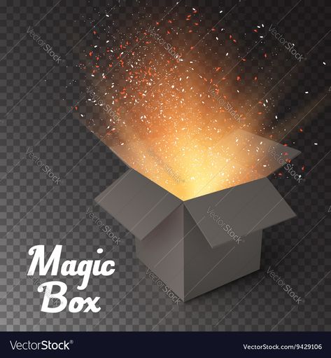 Magic Box Illustration, Diy Exploding Box, Overlay Background, Magic Light, Magic Gift, Overlays Transparent, Magic Box, Exploding Boxes, Light Magic