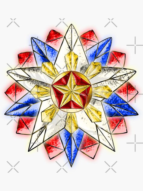 "Parol" Sticker by nostalgink | Redbubble Parol Designs Drawing, Filipino Parol Diy, Parol Drawing, Origami Pavilion, Parol Designs, Parol Designs Recycled, Parol Ideas, Diy Parol, Parol Design