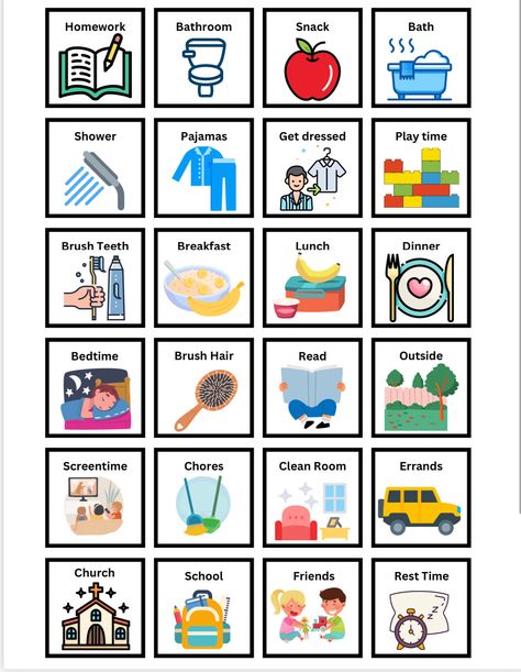 Building All Children Visual Schedule Download – Building All Children Visual Schedule Board, Boardmaker Visuals, Visual Schedules Special Education, Kids Visual Schedule, Visual Schedule Printable, Schedule Board, Emotion Chart, Visual Schedules, Schedule Printable