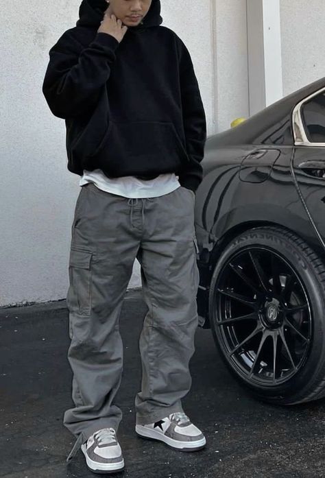 Good Outfits With Sweatpants, Zip Up Hoodie Outfit Men Aesthetic, Trendy Outfits For Men Casual, Best Men Casual Outfits, Street Style Guys Streetwear, Cool Mens Outfits Street Styles, Men's Street Wear Aesthetic, 2024 Men Outfit, Different Men Styles Outfit