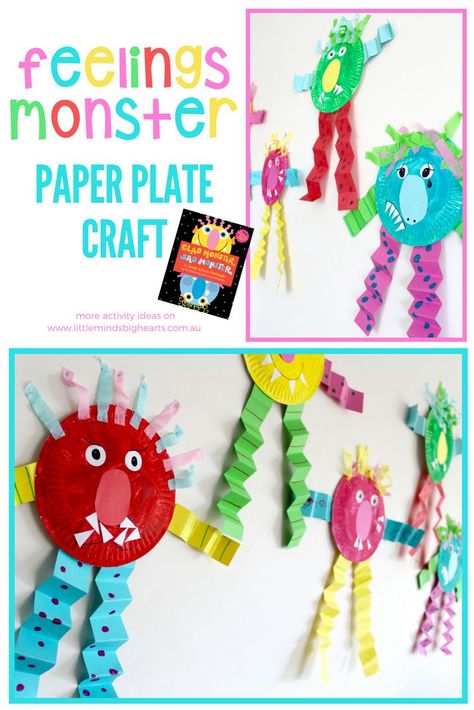 Feelings Monster, Monster Feelings, Emotions Craft, Preschool Feelings, Emotions Preschool Activities, Feelings Activities Preschool, Feelings Preschool, Emotions Preschool, Kindergarten Craft