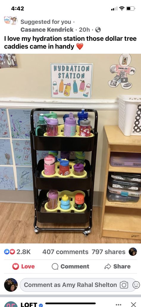 Teaching Classroom Decor, Elementary Classroom Themes, Classroom Organization Elementary, Teachers Room, Classroom Goals, Classroom Planning, Infant Classroom, Transitional Kindergarten, Hydration Station