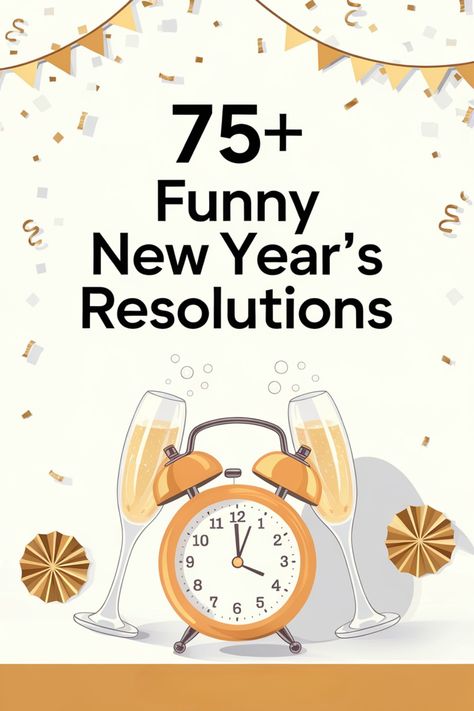 75+ funny New Year's resolutions to make you laugh