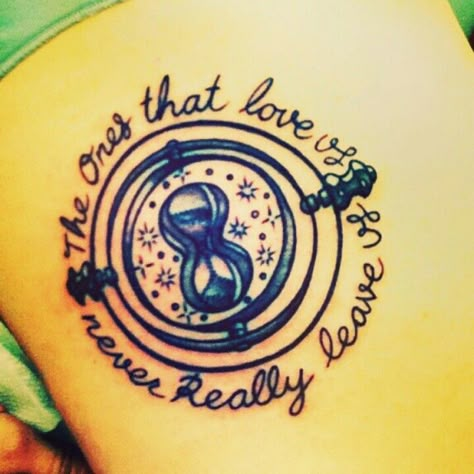 Time Turner. Harry Potter Tattoo. Mom & Pops Tattoos. By Tate. <3 Time Turner Tattoo, Tattoo Harry Potter, Hp Tattoo, Potter Tattoo, Time Turner, Harry Potter Tattoos, Harry Potter Tattoo, Waves Tattoo, Love Us