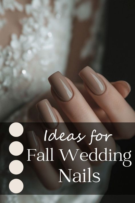 fall wedding nails for brides Wedding Day Nails For Bridesmaids, Nail Ideas For Wedding Brides, Mother Of Bride Nail Color, Fall Wedding Guest Nails Ideas Classy, Nail Ideas For A Wedding, Wedding Guest Nails Short, Nails For Maroon Dress, Mob Nails For Wedding, Mother Of The Groom Nails Ideas