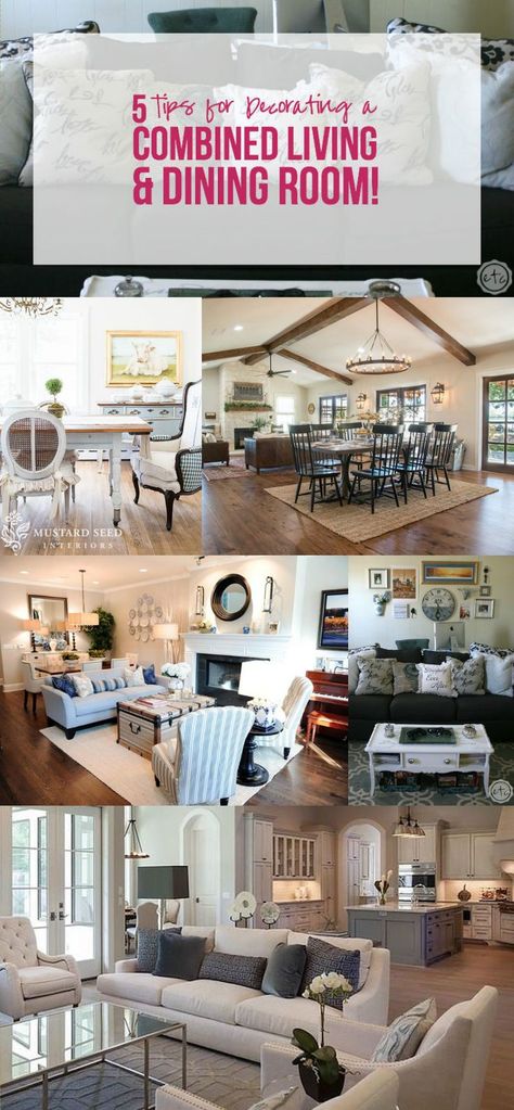 10 Tips for Decorating a Combined Living and Dining Room Combined Living And Dining Room, Living Dining Room Combo, Kitchen Dining Room Combo, Living Room Dining Room Combo, Dining Room Remodel, Dining Room Combo, Living Room Remodel, Living And Dining Room, Small Dining