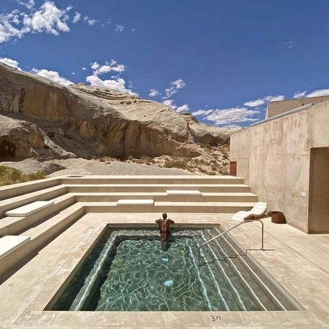 Amangiri on Instagram: “Amangiri's 25,000-square-foot Spa with its water pavilion, sauna, steam room and cold plunge is the perfect antidote to those aching…” Amangiri Resort Utah, Amangiri Utah, Summer Alone, Water Pavilion, Amangiri Resort, Chill Photos, Steam Room, Luxury Resort, Travel And Leisure