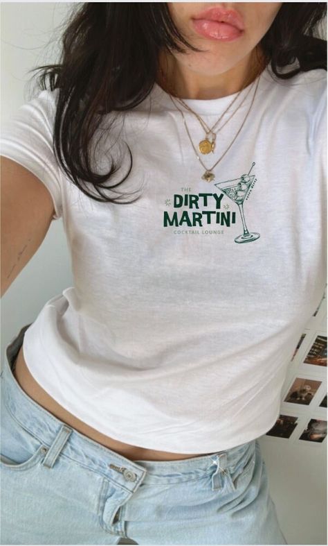 ✨ Dirty Martini Cocktail Tee✨ Specifications - 100% ringspun cotton - Light fabric  - Semi-fitted Crafted for those who savor the bold and briny flavor of this classic cocktail. Whether you prefer your martinis shaken, stirred, or delightfully dirty, wear your love for this iconic cocktail with pride in our uniquely designed tee 🫒🍸  💋 Chic Design: Our tee boasts a chic and trendy design that effortlessly combines aesthetics, specially made for you! 🌸 Comfort is Key: Crafted from ultra-soft, Aesthetic Signature, Retro Cocktail, T Shirt Aesthetic, Cocktail Drink, Shirt Aesthetic, Dirty Martini, Classic Cocktail, Club T Shirt, Martini Cocktail