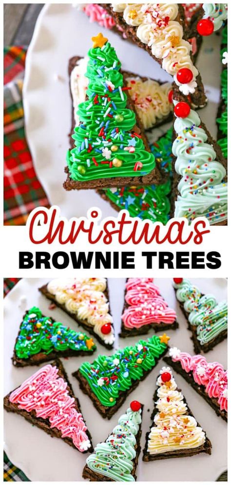 Experience the magic of the holiday season with our Easy Brownie Christmas Tree Treats! This delicious treat combines the richness of fudgy brownies with a festive holiday twist. Indulge yourself in this scrumptious dessert that's perfect for any Christmas gathering or as a heartwarming gift for loved ones. Dive into the world of chocolatey goodness and create memories that will last a lifetime. Brownie Christmas Tree, Christmas Tree Treats, Brownie Christmas, Christmas Chocolate Chip Cookies, Tree Brownies, Homemade Frosting Recipes, Christmas Tree Desserts, Christmas Tree Brownies, Easy Brownie