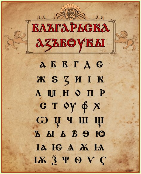 Old Bulgarian Alphabet Bulgarian Alphabet, Cyril And Methodius, Bulgarian Food, Cyrillic Alphabet, Russian Alphabet, Writing Fantasy, Cross Stitch Fonts, School Murals, Late Middle Ages