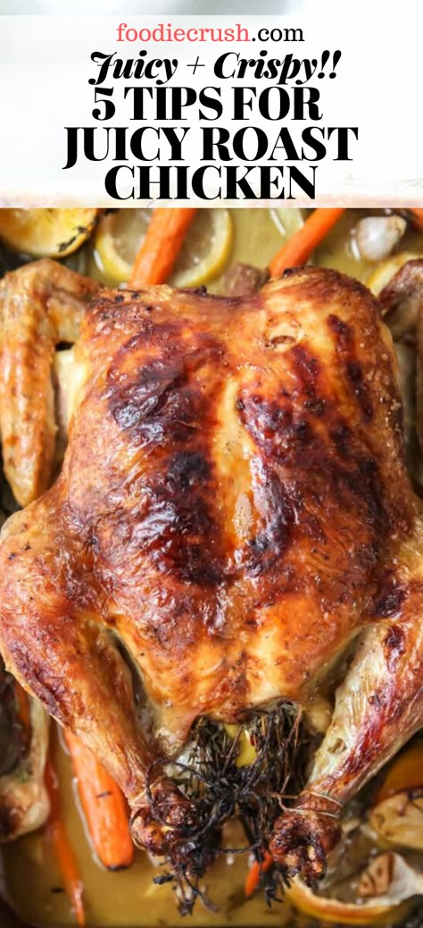 Whole Chicken In Oven, Whole Chicken Recipes Oven, Baked Whole Chicken Recipes, Oven Roasted Whole Chicken, Simple Roast Chicken, Crispy Roasted Chicken, Whole Baked Chicken, Roast Chicken Recipe, Easy Roast Chicken