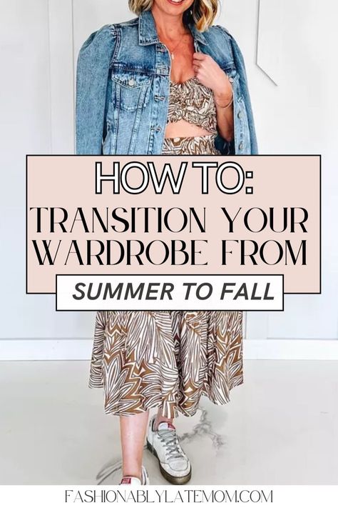 Get ready for the season change with our blog post on Women's Summer to Fall Transition Outfits. Discover stylish Early Fall Outfits and embrace the latest Fall Fashion Trends. Learn how to mix summer staples with fall essentials for Early Fall Fashion that keeps you looking chic and comfortable. Hot Weather Fall Outfits, Early Fall Outfits Late Summer, Summer Fall Transition Outfit, Fall Transition Outfits Casual, Summer To Fall Transition Outfits, Mom Style Fall, Early Fall Fashion, Latest Fall Fashion Trends, Season Change