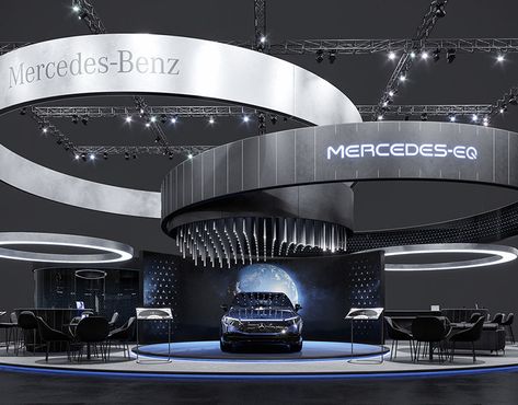 Mercedes-Benz / SPIEF 2021 on Behance Car Showroom Interior, Car Expo, Car Showroom Design, Stand Feria, Art Galleries Design, Exhibition Stall, Showroom Interior Design, Stall Designs, Exhibition Stand Design