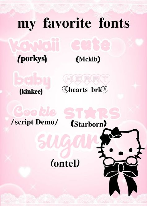 Fonts Sanrio Font, Kawaii Fonts, Phonto Fonts, Soft Fonts, Font Websites, Fonts Name, Fonts Website, Font Canva Lettering, Fonts For Logos