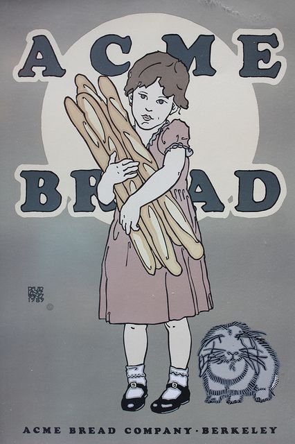 Acme Bread Company - Berkeley, David Lance Goines Posters Bread Art, South San Francisco, All I Ever Wanted, Japanese Woodblock Printing, Food Art, Book Art, Poster Design, Photo Sharing, Illustration Art