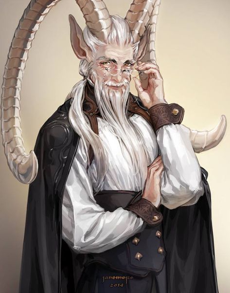 Libra Sheep/Goat Personality:  It’s hard for the Libra Sheep Goat to decide whether or not you��’re good at making decisions, which, in a way, says it all right there about that particular aspect of your personality.    Image source: jane mere/Deviant Art/Goat Sage/2014 Tiefling Warlock Character/Free on Public Domain/Zodiac Libra Sheep/Goat Art/Chinese Zodiac Tidbits for Libra Heroic Fantasy, Ange Demon, Tim Walker, Male Character, Fantasy Races, Dungeons And Dragons Characters, Fantasy Male, Arte Fantasy, Fantasy Rpg