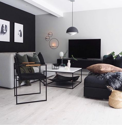 Monochrome Interior Design, Monochrome Living, Monochrome Living Room, Monochromatic Room, Monochrome Interior, Small House Interior Design, Simple Living Room, Living Room White, White Rooms