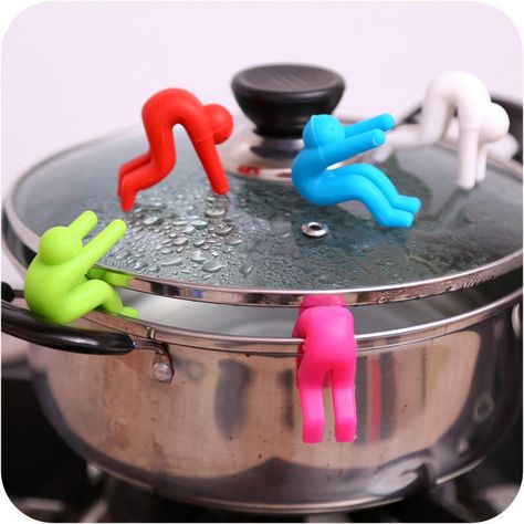 1 Pcs Anti Overflow Device Preventing Lid Up With Pot Soup Kitchen Gadget Coaster Silicone Holder-buy at a low prices on Joom e-commerce platform 3d Print Kitchen, Creative Kitchen Gadgets, Silicone Lid, Kitchen Pot, Silicone Kitchen, Cooking Gadgets, Pot Rack, Eid Al Adha, Pot Lids