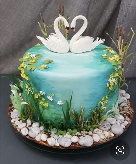 Tort Special, Lake Cake, Nature Cake, Animal Cakes, Crazy Cakes, Painted Cakes, Unique Cakes, Special Cake, Anniversary Cake