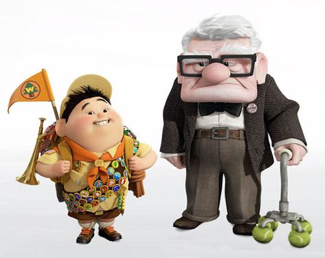 Sol and Rachel do a Blog: How to Make Russell and Mr. Fredricksen Costumes Up Movie Characters, Disney Movie Up, Disney Costumes Diy, Carl Fredricksen, Up Pixar, Up The Movie, Up Movie, Circus Characters, Disney Pixar Up