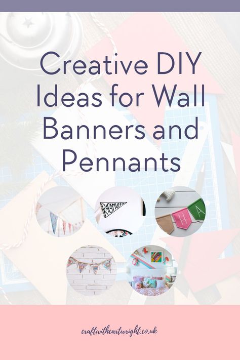 DIY Ideas for Wall Banners and Pennants - Craft with Cartwright Banner Decoration Ideas, Diy Rainbow Wall, Diy Pennant Banner, Homemade Banners, Kids Giveaway, Flag Diy, How To Make Banners, Felt Banner, Merry Christmas Banner