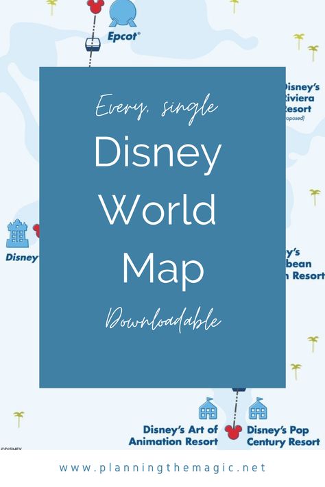 Disney World Map 2021 [Resorts, Theme Parks, Disney Springs, and More] - Planning The Magic Disney World Maps, Disney Map, Disney World Map, Disney Wonder Cruise, Disney Wonder, Disney On A Budget, Disney Board, Disneyland Tips, Disney Pop