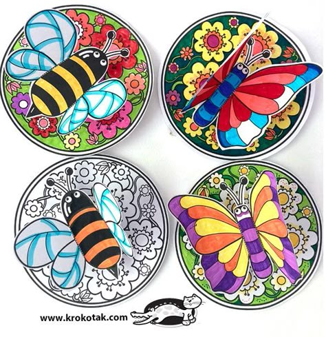 krokotak - 3D insects... | Facebook 3d Insects Craft, Krokotak Spring, 3d Insects, Easter Planter Ideas, Spring Art Projects, Insect Crafts, Graduation Party Diy, Paper Flower Art, Ideas For Easter Decorations