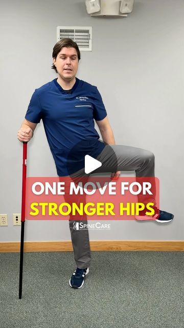 Dr. Michael Rowe | SpineCare on Instagram: "Dr. Rowe shows an easy exercise to do daily to help strengthen the muscles that support the hips, especially the hip flexors and glutes.

Let us know how it works for you!

#hipstrength #hipstrengthening #hipstrengtheningexercises #hippain #hips" How To Strengthen Hip Muscles, How To Help Arthritic Hip, Strengthen Hips And Lower Back, Strengthen Hips And Glutes, Hip Stabilization Exercises, Hip Strengthening Exercises For Seniors, Strengthening Hip Flexors, Weak Hip Flexors, Strong Core Exercises