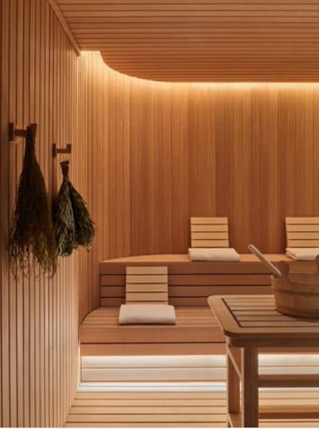 Aman New York, Sauna Lights, Spa Lighting, Spa Reception, Sauna Design, Spa Interior, Salon Suites, Therapy Room, Steam Room