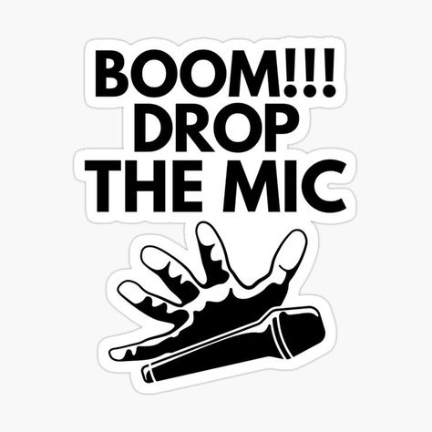 Drop The Mic, Mic Drop, Thug Life, Cool Design, Soul Food, Peace Gesture, Tee Shirt, Dj, Cool Designs