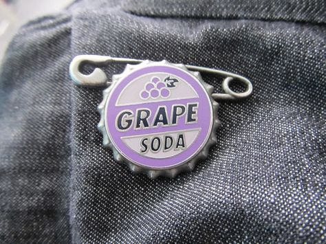 Grape Soda pin Grape Soda Pin, Rusting Wedding, Grape Soda, Love Is Everything, Bag Pins, Disney Addict, Year Anniversary Gifts, Cute Pins, Wire Art