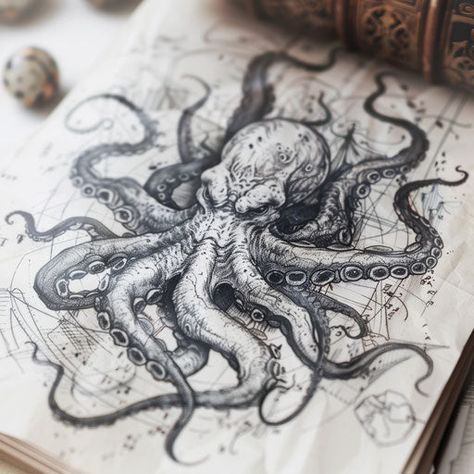 Kraken Vector Tattoo Designs