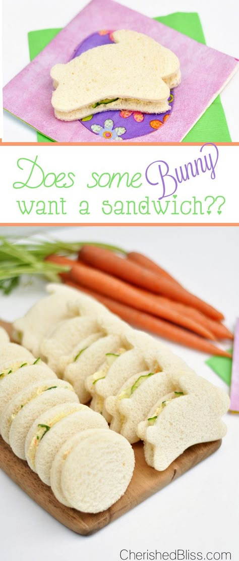 Cucumbers Sandwiches, Easter Tea Party, Easter Party Food, Easter Appetizers, Easter Lunch, Easter Snacks, Here Comes Peter Cottontail, Cucumber Sandwiches, Bunny Party