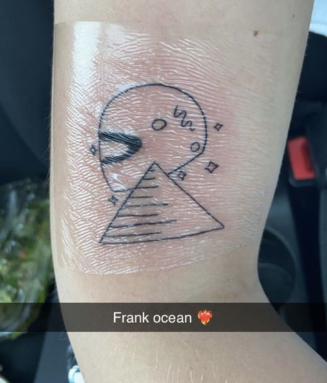 Frank Ocean Tattoo, Pyramid Tattoo, Ocean Tattoo, Ocean Tattoos, Frank Ocean, Tattoo Inspo, Fish Tattoos, I Tattoo, Jesus Fish Tattoo