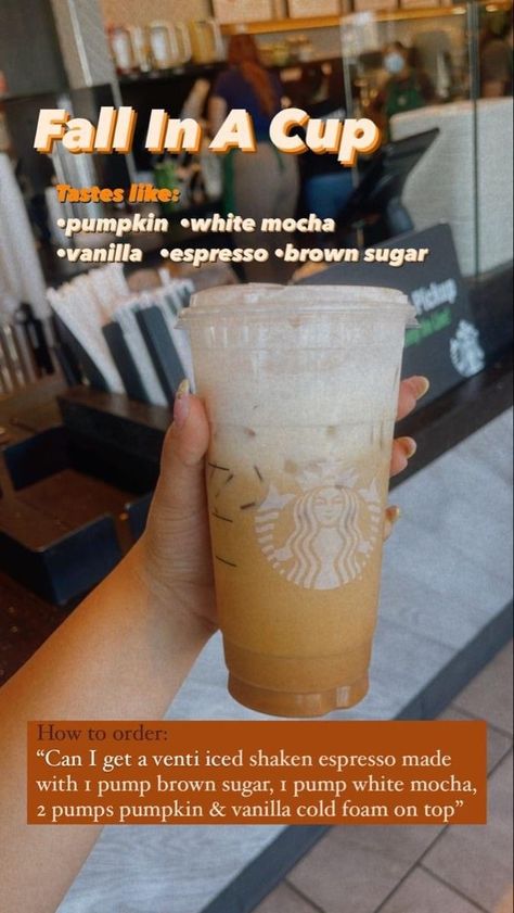 Cold Brew Orders At Starbucks, Starbucks Order Iced Coffee, Starbucks Recipes With Cold Foam, Must Try Starbucks Drinks Fall, Fall Drinks To Try At Starbucks, Starbucks Pumpkin Cold Foam Order, Starbucks Coffee Drinks Iced Shaken Espresso, Best Starbucks Drinks Iced Coffee Fall, Starbucks Iced Pumpkin Drinks