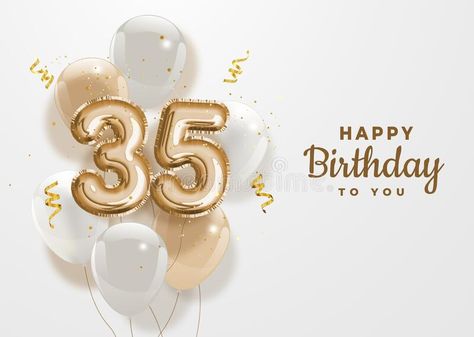 Happy 35th birthday gold foil balloon greeting background. 35 years anniversary #Sponsored , #sponsored, #Sponsored, #birthday, #foil, #years, #gold Happy 45th Birthday Wishes For Her, 45 Birthday Ideas For Women, 45 Years Anniversary, 35 Years Anniversary, Happy 67th Birthday, Happy 45th Birthday, 25th Birthday Wishes, Happy 69th Birthday, 45 Birthday