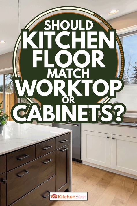 Matching Cabinets And Flooring, Flooring For Natural Wood Cabinets, How To Match Cabinets And Flooring, Kitchen Ideas With Wooden Floor, Cabinet Countertop Floor Combinations, Cabinet Floor Combinations, Kitchen With Brown Tile Floor, Matching Wood Floors To Wood Cabinets, Kitchen Cabinet Floor Combinations