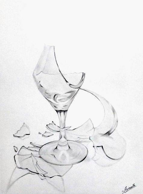 Still life pencils Drawing of broken wine glass Glass Drawing Pencil, Wine Glass Drawing, Murmuration Art, Glass Drawing, Illusion Drawings, Geometric Design Art, Flower Iphone Wallpaper, Shattered Glass, Broken Glass