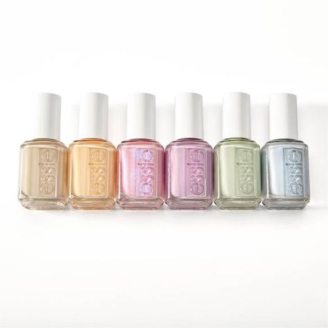 Getting caught in the rain isn't everyone's idea of a good time — unless you're nail polish brand Essie. A quick overview of Essie's spring 2020 nail polish collection on the brand's site explains that its six new pastel shades were "inspired by the bliss of being caught in a passing spring shower." And as much as damp clothing (or hair) can be a downer, the brand's $9 shades might have you jumping around in a puddle come spring. Nail Polish Dry Faster, Essie Nail Colors, Spring Nail Polish, Caught In The Rain, Pastel Nail Polish, New Nail Polish, Nail Polish Brands, Nail Polish Trends, Essie Nail Polish