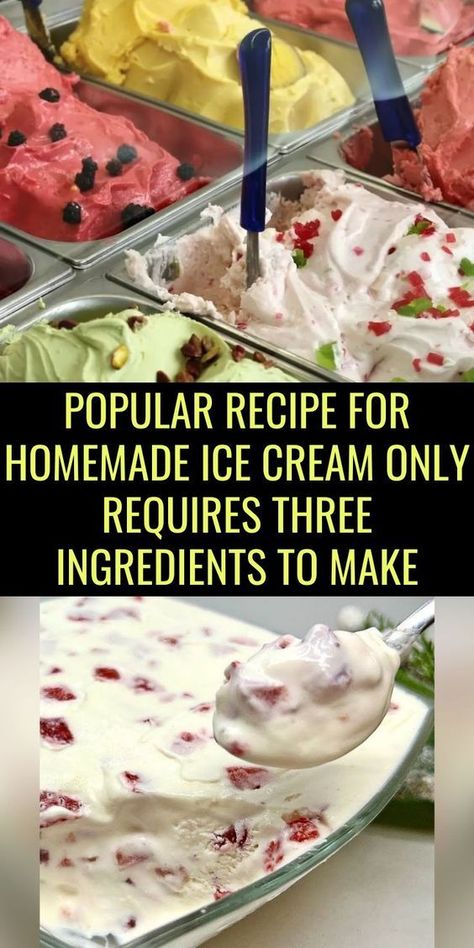 Donut Recipe, Homemade Meals, Hit Different, One Tap, Best Ice Cream, Strawberry Ice Cream, Three Ingredient, Donut Recipes, Homemade Ice