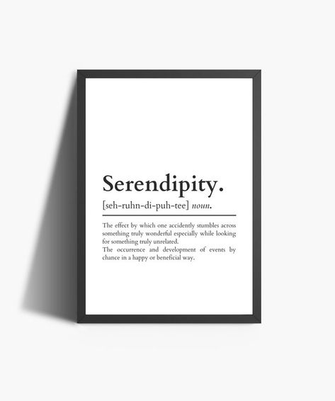 Serendipity Meaning, Serendipity Definition, Happy Birthday Soul Sister, Serendipity Quotes, Soul Sister Quotes, Sister Definition, Printable Wall Art Quotes, Bestie Birthday, Style Definition