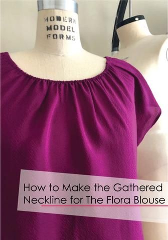 How to Make the Gathered Neckline for the Flora Blouse – SBCC Patterns Neckline Ideas, Blouse Neckline, Blouse Tutorial, Sewing Top, Blouse Necklines, Blouse Sewing, Sewing Blouses, Sewing Tops, Sewing Elastic