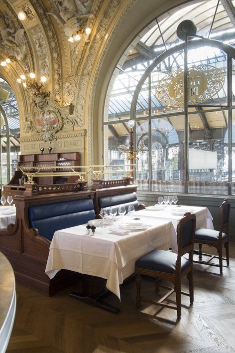 Le Train Bleu, Paris, 2014 - AREP Le Train Bleu Paris, Train Interior, Last Tango In Paris, French Cafe, French Restaurants, Shop Layout, Interesting Buildings, Cafe Style, Paris Restaurants