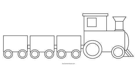 Train Embroidery Design, Train Silhouette Clip Art, Train Line Drawing, Cute Train Drawing, Train Outline, Ece Activities, Train Tattoo, Train Clipart, Train Crafts