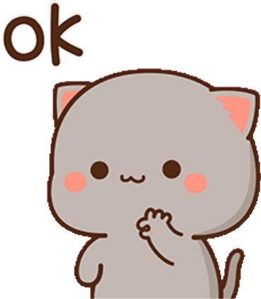 Ok Yes Sticker - Ok Yes Sure - Discover & Share GIFs Mitao Cat, Yes Sticker, Mochi Cats, Ok Sticker, Peach Goma, Cutest Cats Ever, Peach Cat, Aurora Art, Dance Gif