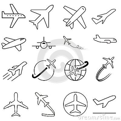 Doodle Art Airplane, Plane Doodle Airplane, Plane Doodle, Aviation Illustration, Aircraft Illustration, Plane Icon, Plane Drawing, Airplane Drawing, Logo Sketches