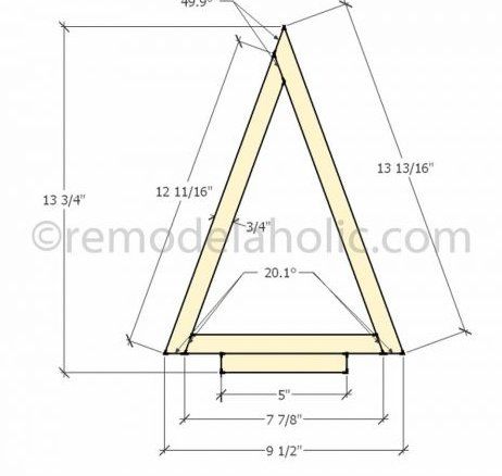 Remodelaholic | DIY Wood Triangle Tree for Easy Christmas Decor #clay #christmas #decorations #claychristmasdecorations front view dimensions Christmas Decor Triangle Tree Kids Woodworking Projects, Wood Triangle, Easy Christmas Decor, Christmas Diy Wood, Woodworking Shop Plans, Woodworking Shop Layout, Japanese Woodworking, Wooden Christmas Decorations, Woodworking Projects For Kids